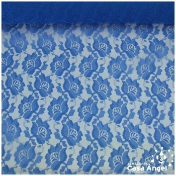 ENCAJE DE FLORES AZUL SERIE POLEN 150cm
