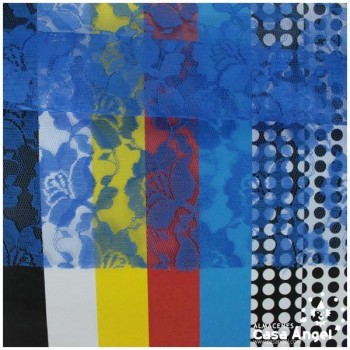ENCAJE DE FLORES AZUL SERIE POLEN 150cm