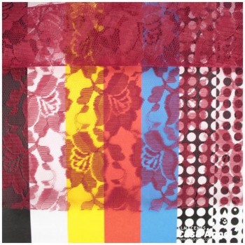 ENCAJE DE FLORES BURDEOS SERIE POLEN 150cm