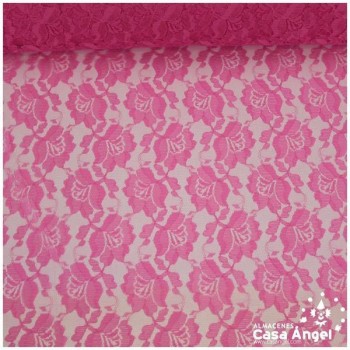 ENCAJE DE FLORES FUCSIA SERIE POLEN 150cm
