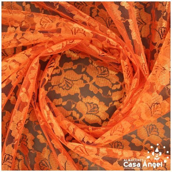 ENCAJE DE FLORES AMARILLO SERIE POLEN 150cm