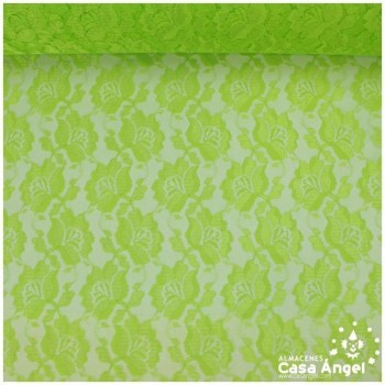 ENCAJE DE FLORES VERDE PISTACHO SERIE POLEN 150cm