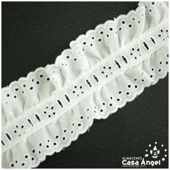 TIRA DE BATISTA MICROPERFORADA CON REMATE DE PICOS 60mm