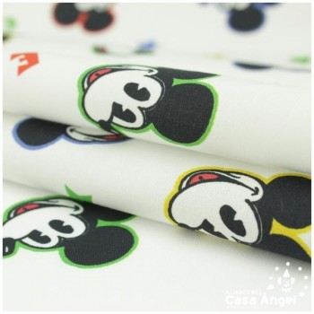 TELA ALGODÓN PERCAL LICENCIA 150cm MICKEY STAR STICKERS