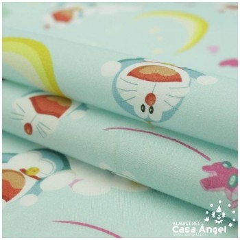 TELA ALGODÓN PERCAL LICENCIA 150cm DORAEMON