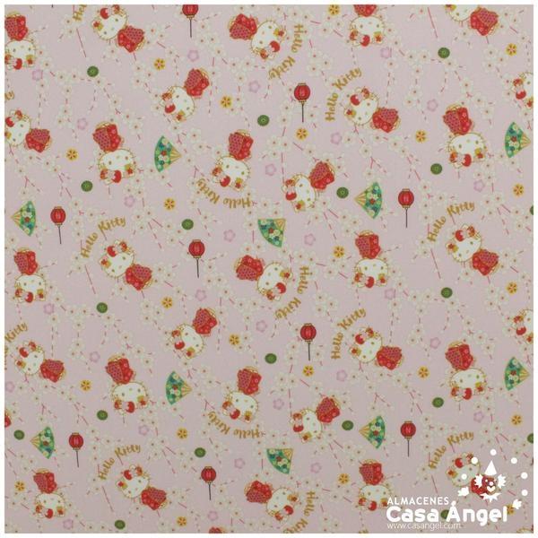TELA ALGODÓN PERCAL LICENCIA 150cm HELLO KITTY KIMONO B