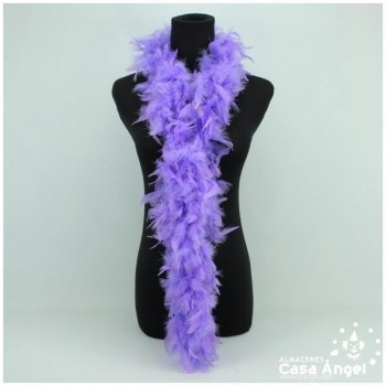 BOA DE PLUMAS FINA 150cm LILA 35gr