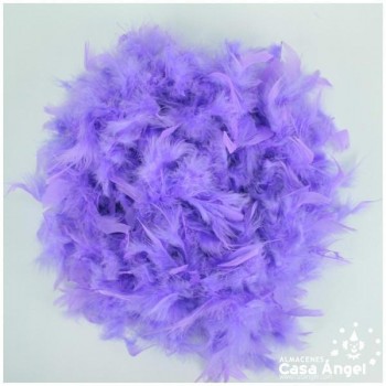 BOA DE PLUMAS FINA 150cm LILA 35gr