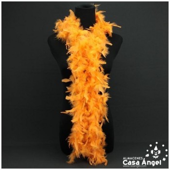BOA DE PLUMAS FINA 150cm NARANJA CLARO 35gr