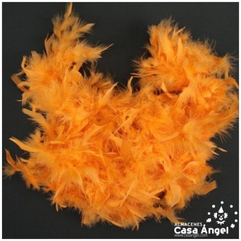 BOA DE PLUMAS FINA 150cm NARANJA CLARO 35gr