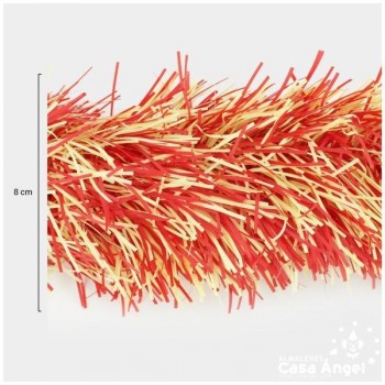 BOA ESPUMILLÓN PELO MIXTO ROJO CREMA 180cm