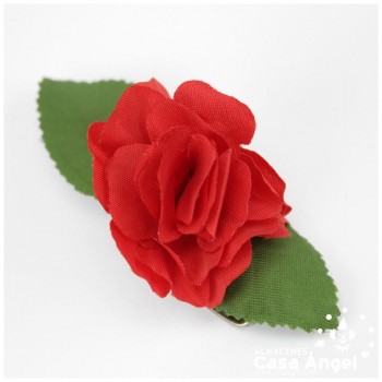 IMPERDIBLE CON FLOR DE TELA DE LONGITUD DE 5cm