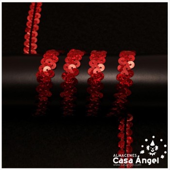 CINTA ELÁSTICA DE LENTEJUELAS 1 HILERA 1cm