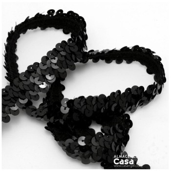 CINTA ELÁSTICA DE LENTEJUELAS 2 HILERAS 2cm