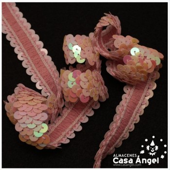 CINTA ELÁSTICA DE LENTEJUELAS 2 HILERAS 2cm