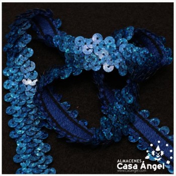 CINTA ELÁSTICA DE LENTEJUELAS 2 HILERAS 2cm