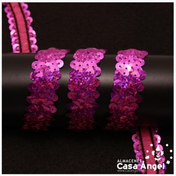 CINTA ELÁSTICA DE LENTEJUELAS 2 HILERAS 2cm