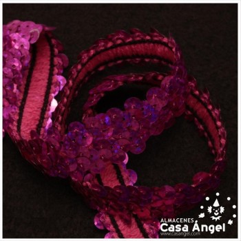 CINTA ELÁSTICA DE LENTEJUELAS 2 HILERAS 2cm