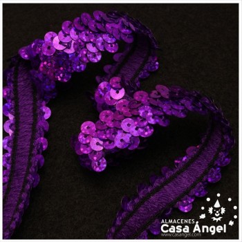 CINTA ELÁSTICA DE LENTEJUELAS 2 HILERAS 2cm