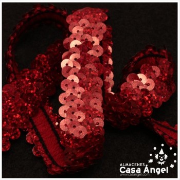 CINTA ELÁSTICA DE LENTEJUELAS 2 HILERAS 2cm