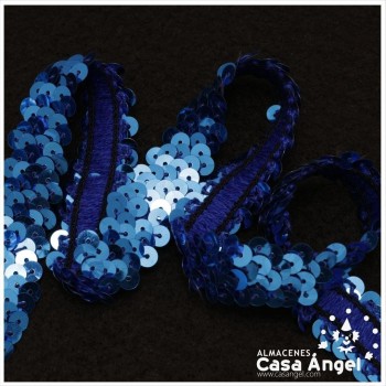 CINTA ELÁSTICA DE LENTEJUELAS 2 HILERAS 2cm