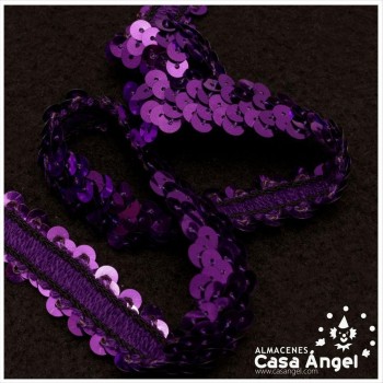 CINTA ELÁSTICA DE LENTEJUELAS 2 HILERAS 2cm