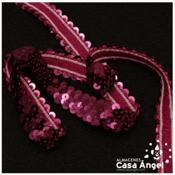 CINTA ELÁSTICA DE LENTEJUELAS 2 HILERAS 2cm