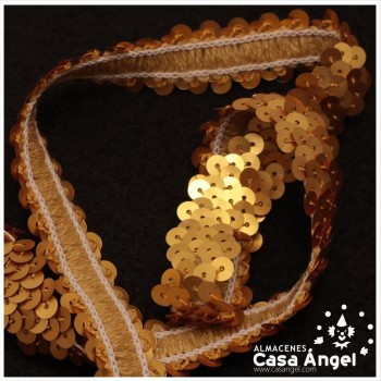 CINTA ELÁSTICA DE LENTEJUELAS 2 HILERAS 2cm