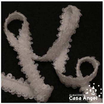 CINTA ELÁSTICA DE LENTEJUELAS 2 HILERAS 2cm