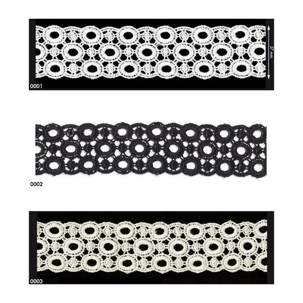 GUIPUR PUNTILLA RAYÓN BORDADO CÍRCULOS 35cm