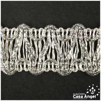 GALÓN DORADO DOBLE HILO CON PUNTADA ZIGZAG 13mm