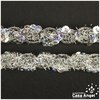 GALÓN DORADO CON PUNTADA DE ONDAS CRUZADAS 17mm