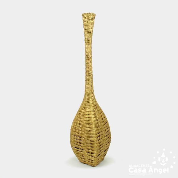 JARRÓN MIMBRE GLITTER ORO 62cm