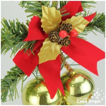 COLGANTE CON RACIMO DE BOLAS DE NAVIDAD DORADAS