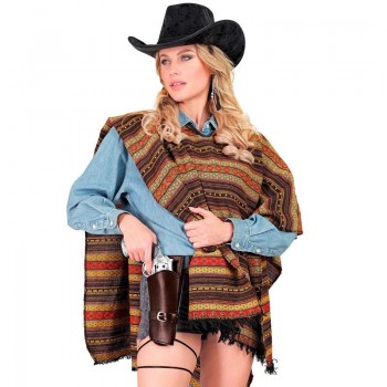 CINTURÓN CON FUNDA PISTOLA COWBOY MARRÓN