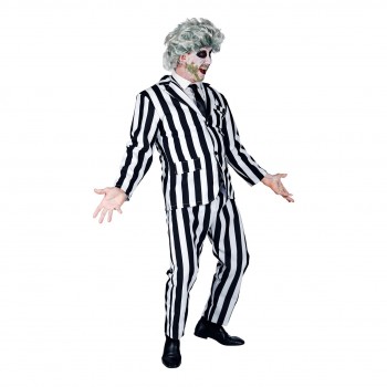 DISFRAZ DE FANTASMA BEETLEJUICE A RAYAS