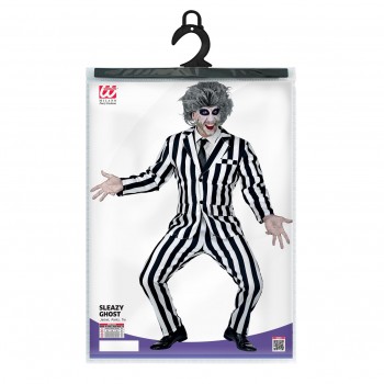 DISFRAZ DE FANTASMA BEETLEJUICE A RAYAS