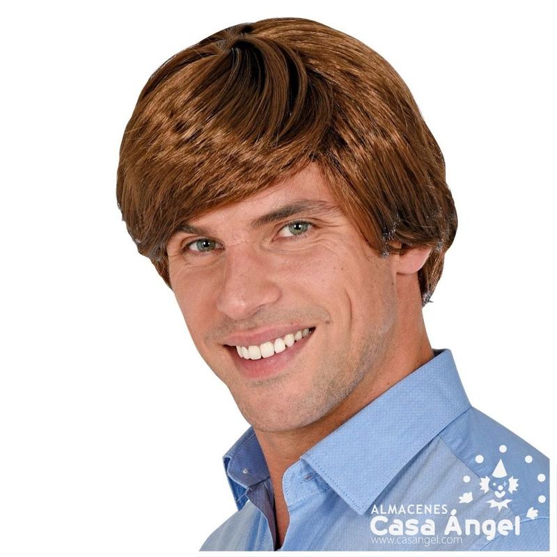 PELUCA MARRÓN HOMBRE DE NEGOCIOS CLÁSICO