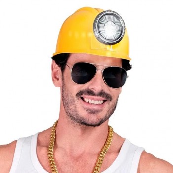 CASCO DE CONSTRUCTOR CON LINTERNA FUNCIONAL ADULTO