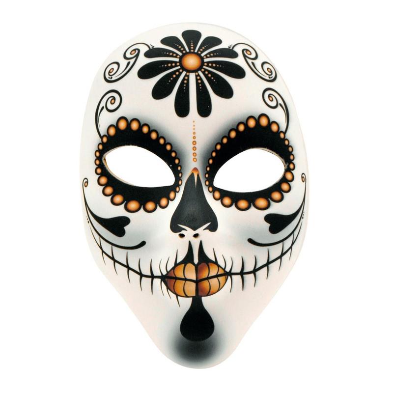 MÁSCARA DE TELA SEÑORA CATRINA DÍA DE LOS MUERTOS CALAVERA MEXICANA