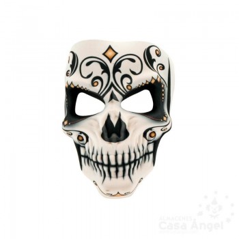 MÁSCARA DE TELA SEÑOR CATRÍN DÍA DE LOS MUERTOS CALAVERA MEXICANA