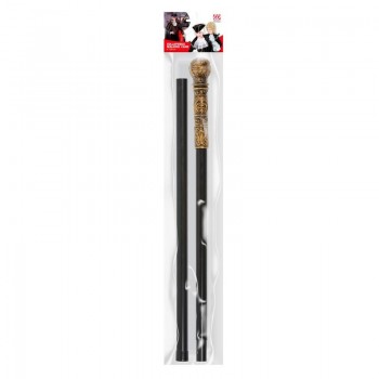 BASTÓN DESMONTABLE NEGRO Y DORADO 108cm