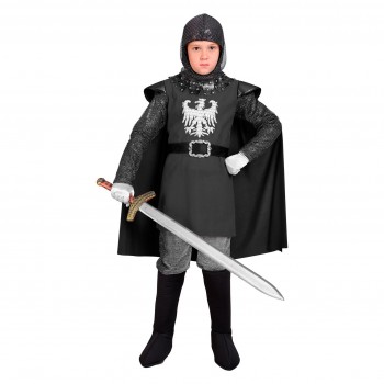 DISFRAZ NIÑO CABALLERO MEDIEVAL CAPUCHA Y CAPA