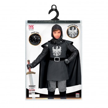 DISFRAZ NIÑO CABALLERO MEDIEVAL CAPUCHA Y CAPA