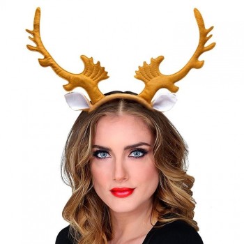 DIADEMA CON CUERNOS RENO DE NAVIDAD ADULTO