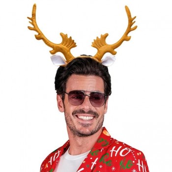 DIADEMA CON CUERNOS RENO DE NAVIDAD ADULTO