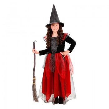 DISFRAZ BRUJA INFANTIL CON VESTIDO Y SOMBRERO