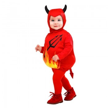 DISFRAZ PEQUEÑO DIABLO NIÑO MONO CON CAPUCHA