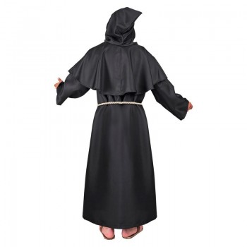DISFRAZ DE MONJE OSCURO CON TÚNICA CAPUCHA Y ACCESORIOS