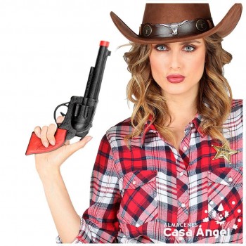 PISTOLA DE JUGUETE VAQUERO NEGRA 23cm